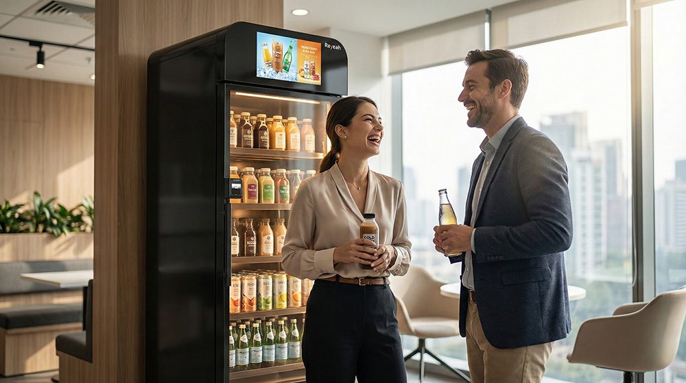 smart fridge vending machine, máquina expendedora