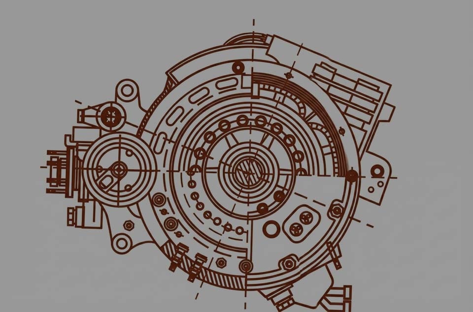 Detailed technical blueprint cross-section of Reyeah vending machine mechanical structure showing precision engineering