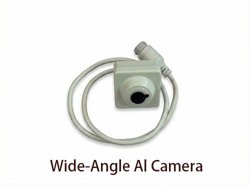 Single wide-angle AI camera module for Reyeah smart cabinets, used for visual product identification and security monitoring