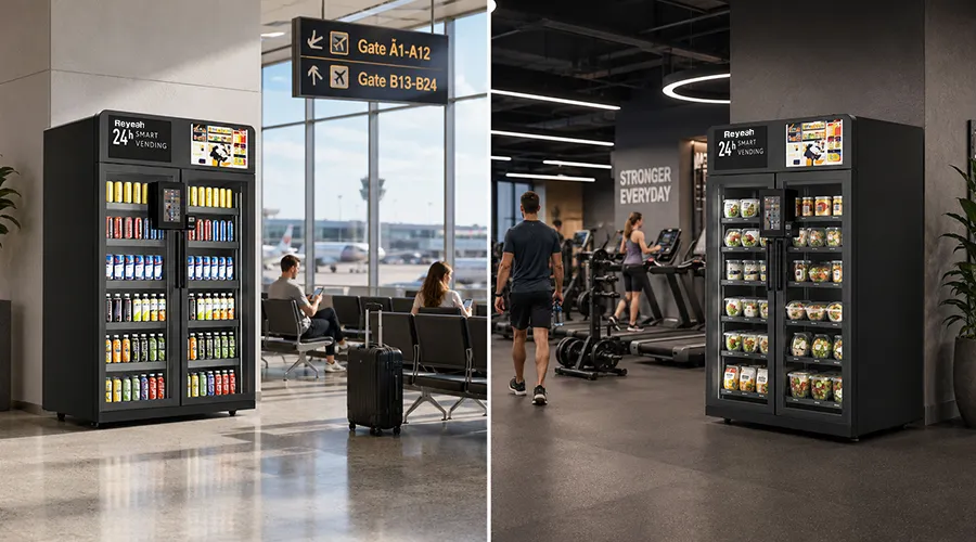 Micro market vending machine for sale in a modern unattended retail environment