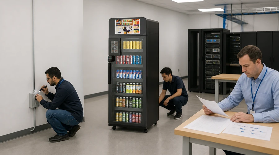 IT and procurement team reviewing card reader tamper controls network and PCI responsibilities on an X14