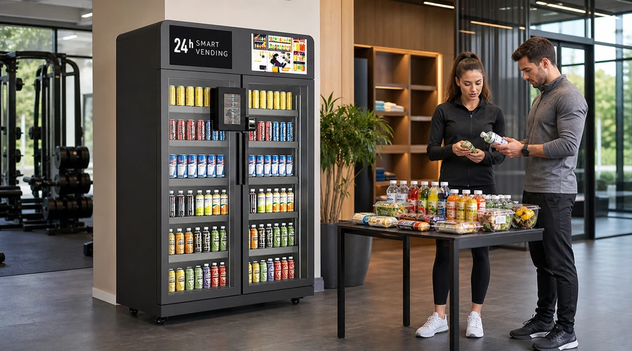 planificación del surtido de micro vending con aperitivos, bebidas y alimentos frescos