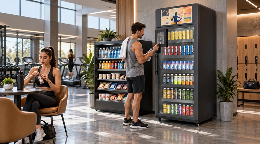 Vending Machine Suppliers evaluation of a Reyeah X14 smart cooler in a fitness center